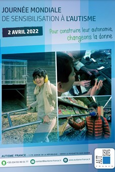Affiche de Autisme France pour la Journée mondiale de sensibilisation à l'autisme 2022