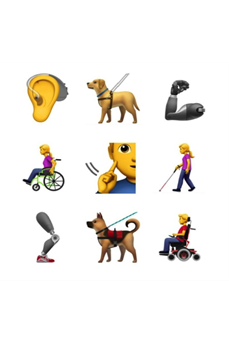 Nouveaux emoticônes consacrés au handicap