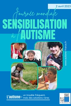 Affiche de Autisme France pour la Journée mondiale de sensibilisation à l'autisme 2023