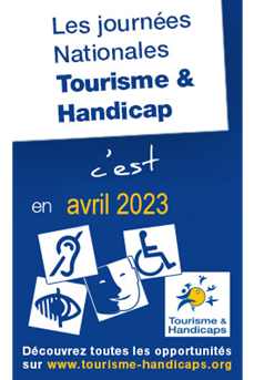 Affiche des Journées Nationales Tourisme et Handicap 2023