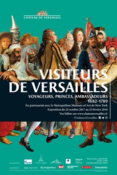 Affiche de l'exposition du Château de Versailles : « Visiteurs de Versailles, 1682-1789 »