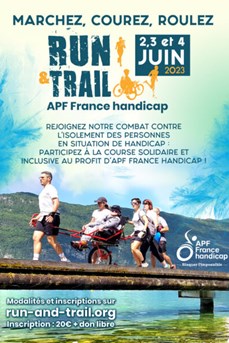 Affiche du Run & Trail 2023 d'APF France handicap