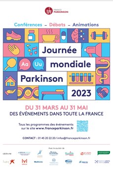 Affiche de France Parkinson pour la Journée mondiale de la maladie de Parkinson 2023