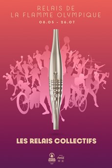 Affiche des Relais collectifs de la flamme olympique de Paris 2024