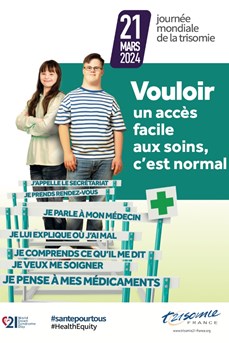 Affiche de l'association Trisomie 21 France pour la Journée mondiale de la trisomie 21 2024
