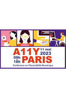 Affiche de la Conférence A11y Paris 2023