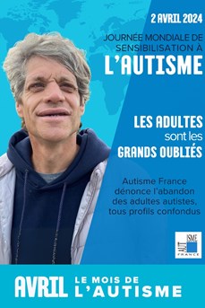 Affiche d'Autisme France pour la Journée mondiale de sensibilisation à l'autisme 2024